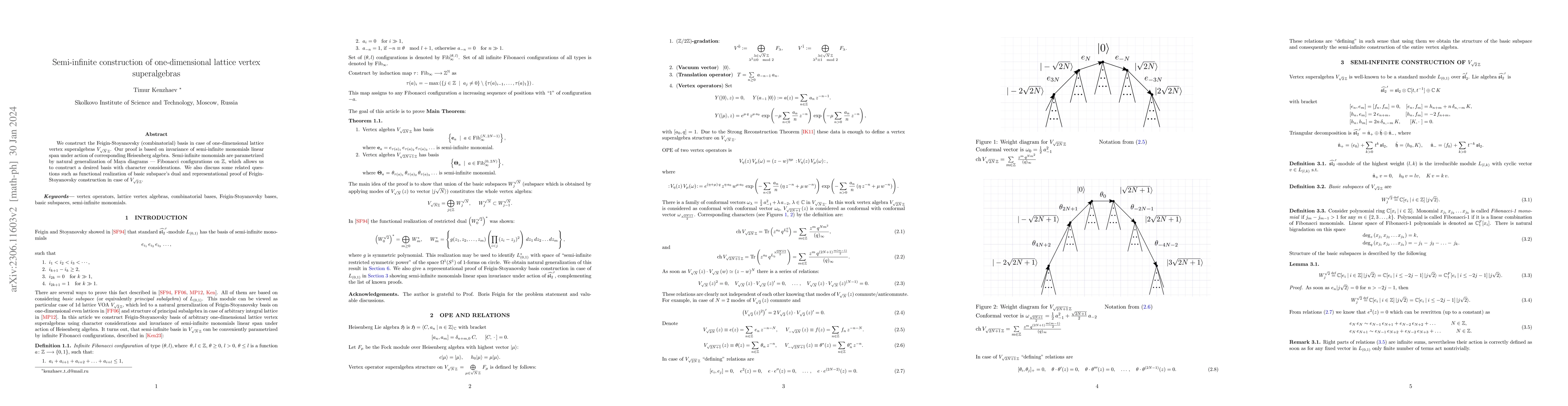 Thumbnail for Semi-infinite construction of one-dimensional lattice vertex
  superalgebras