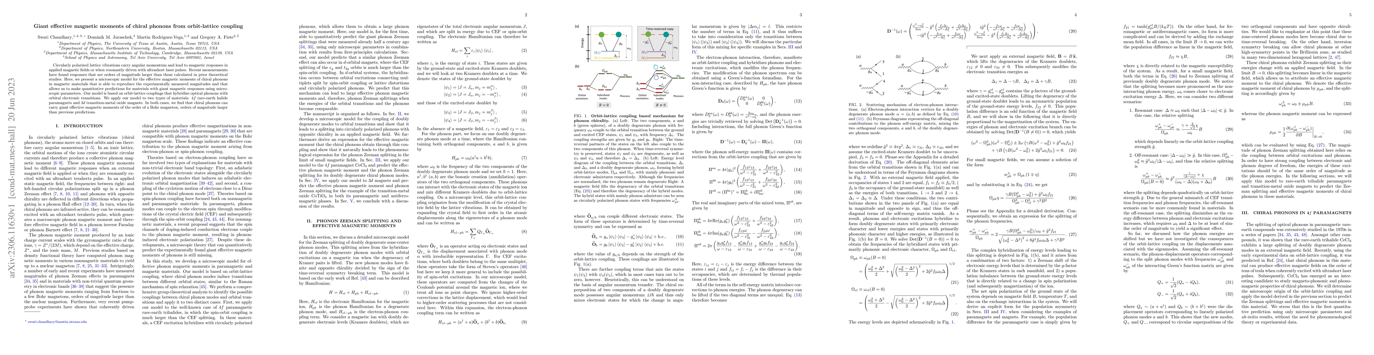 Thumbnail for Giant effective magnetic moments of chiral phonons from orbit-lattice
  coupling