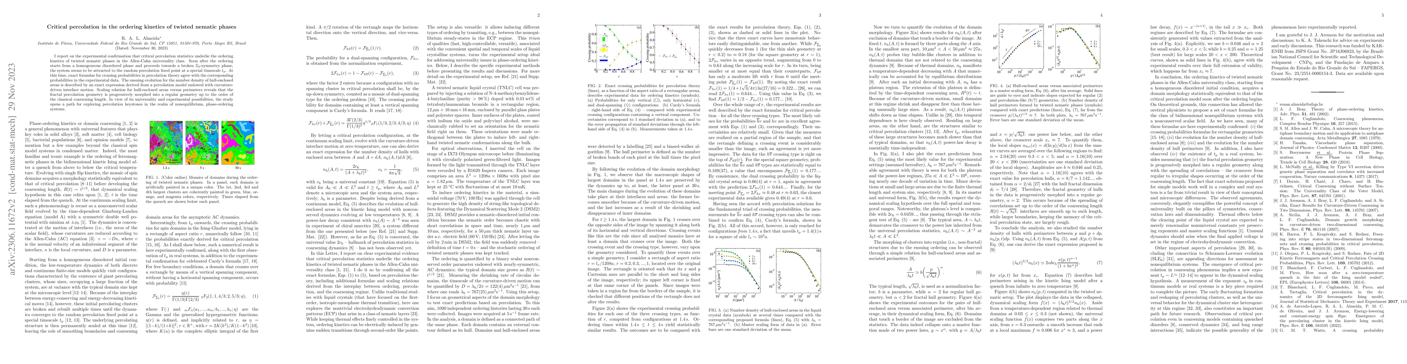 Thumbnail for Critical percolation in the ordering kinetics of twisted nematic phases