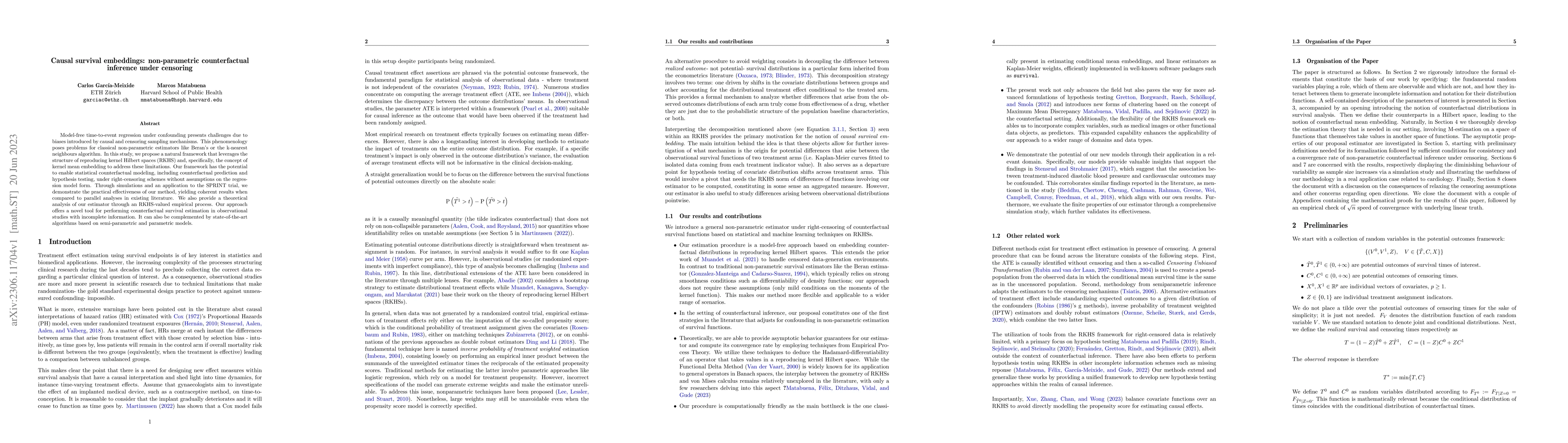 Thumbnail for Causal survival embeddings: non-parametric counterfactual inference
  under censoring