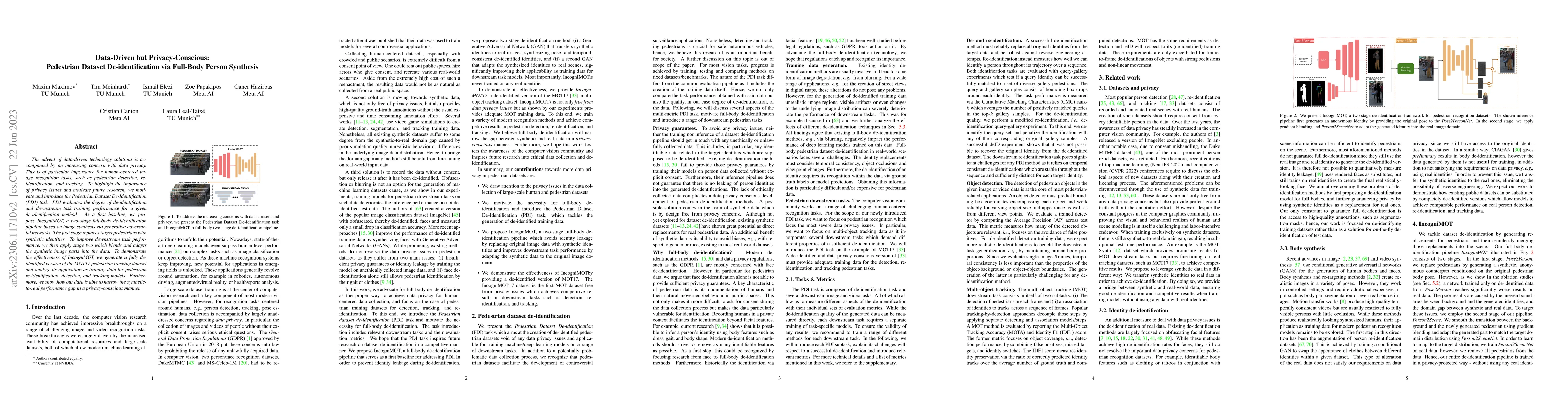 Thumbnail for Data-Driven but Privacy-Conscious: Pedestrian Dataset De-identification
  via Full-Body Person Synthesis