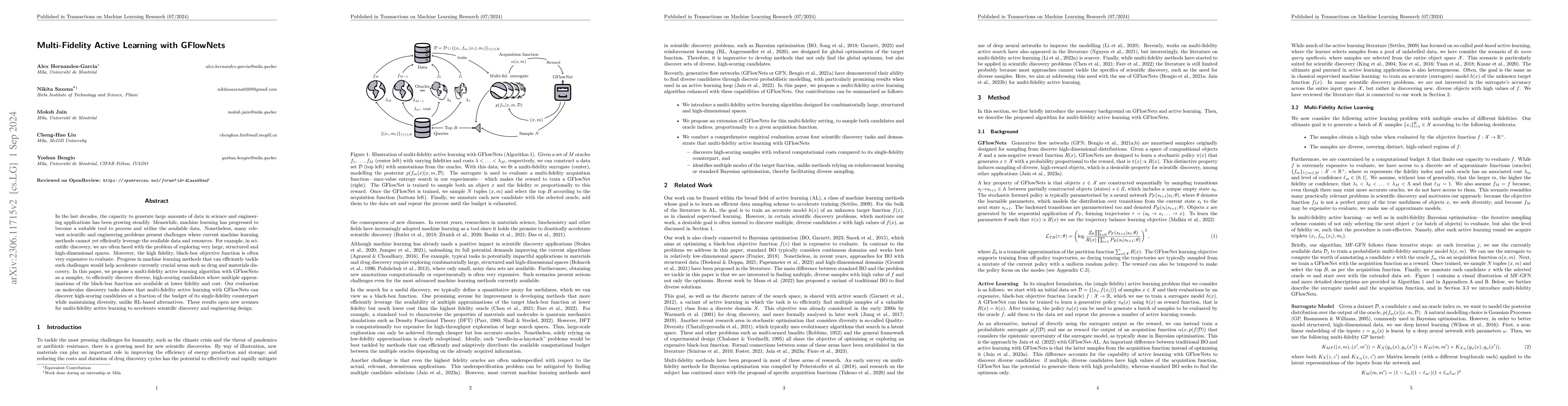 Thumbnail for Multi-Fidelity Active Learning with GFlowNets