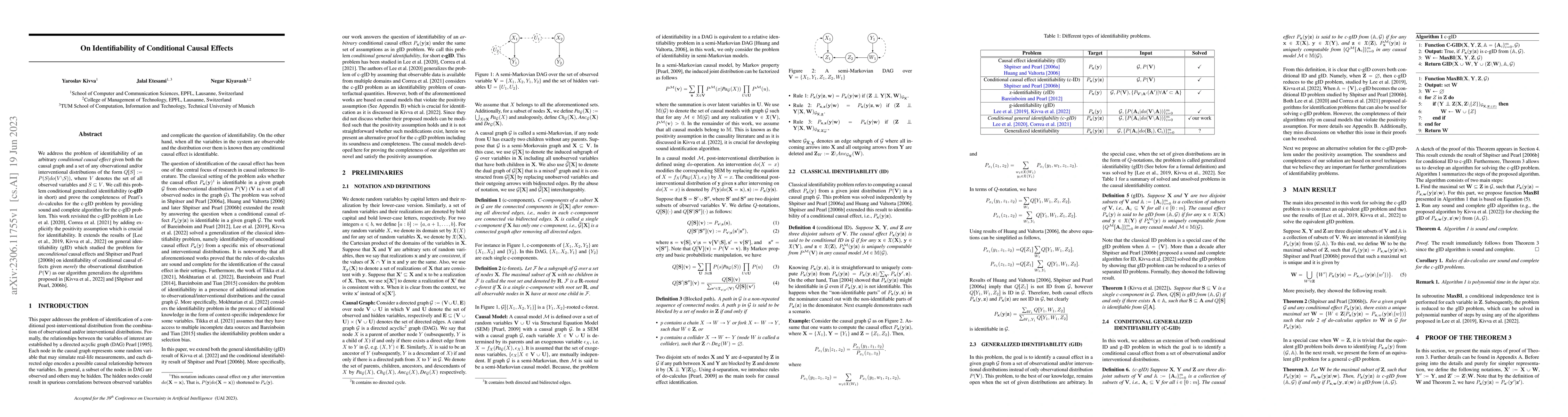 Thumbnail for On Identifiability of Conditional Causal Effects
