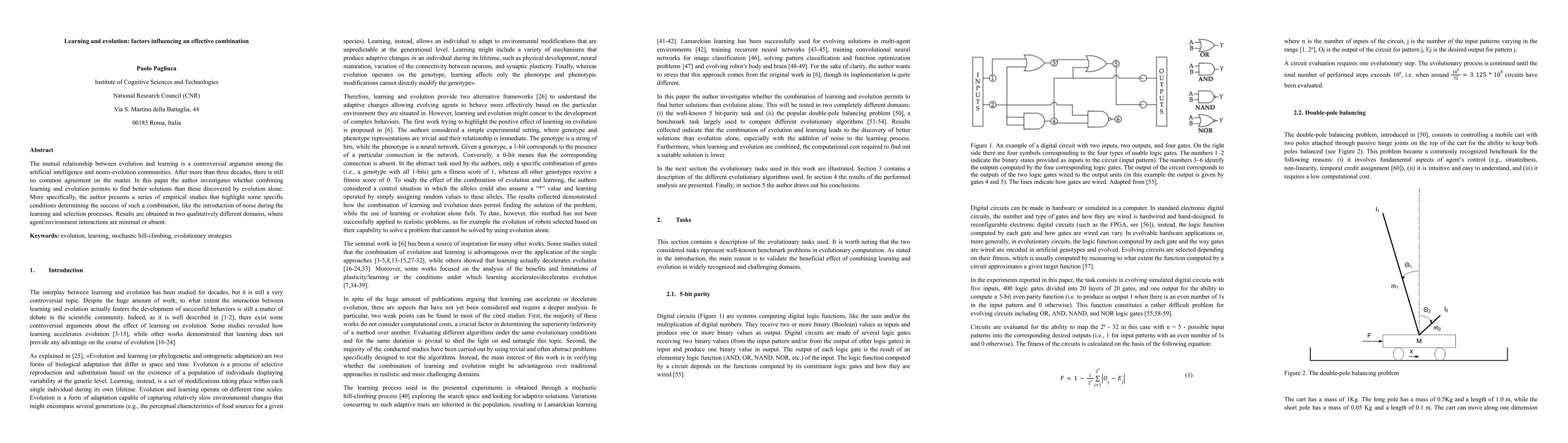 Thumbnail for Learning and evolution: factors influencing an effective combination