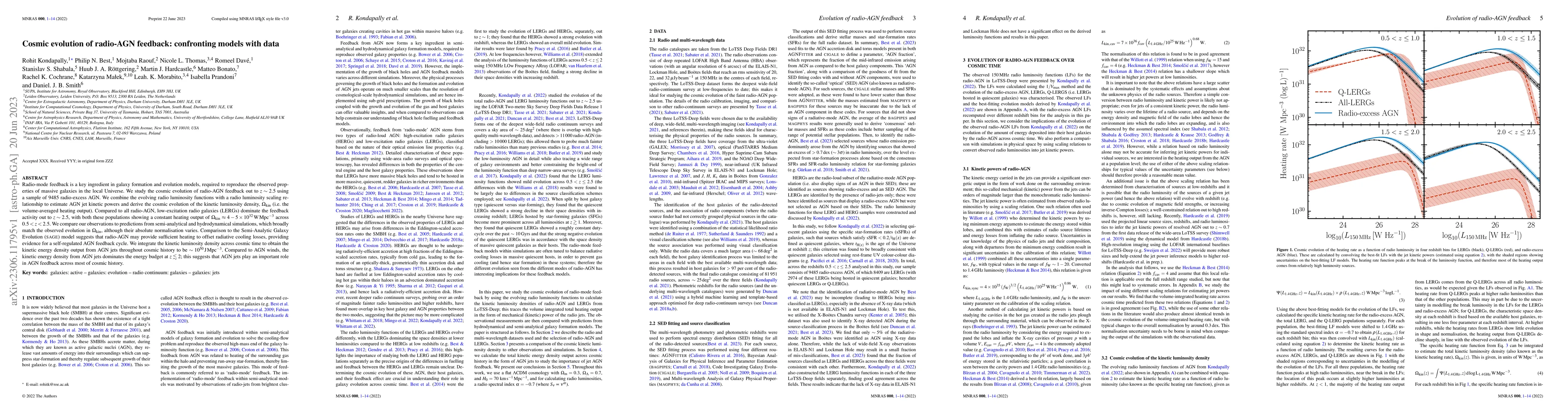 Thumbnail for Cosmic evolution of radio-AGN feedback: confronting models with data