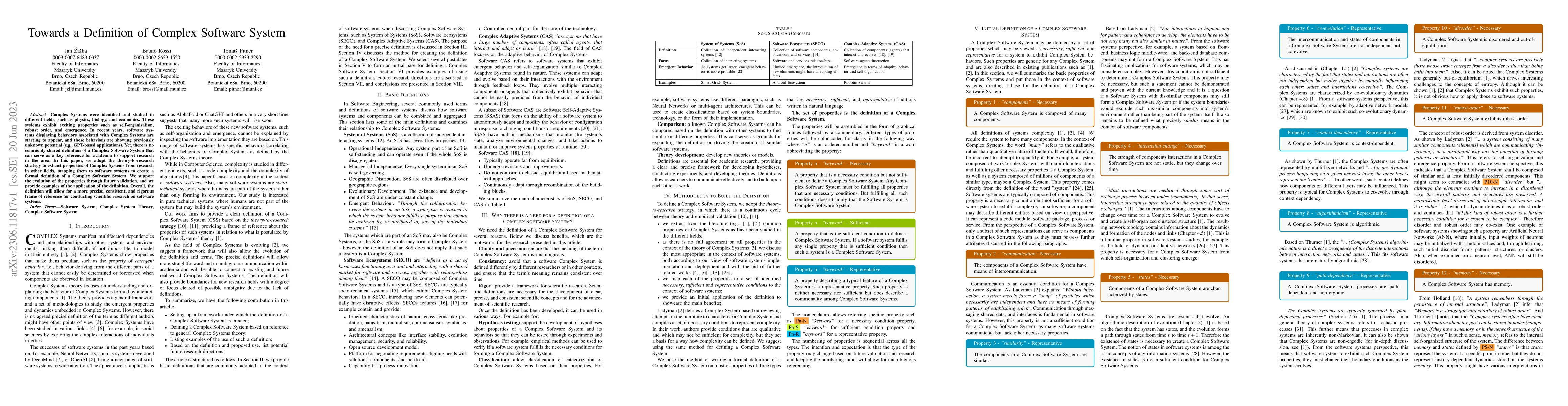 Thumbnail for Towards a Definition of Complex Software System