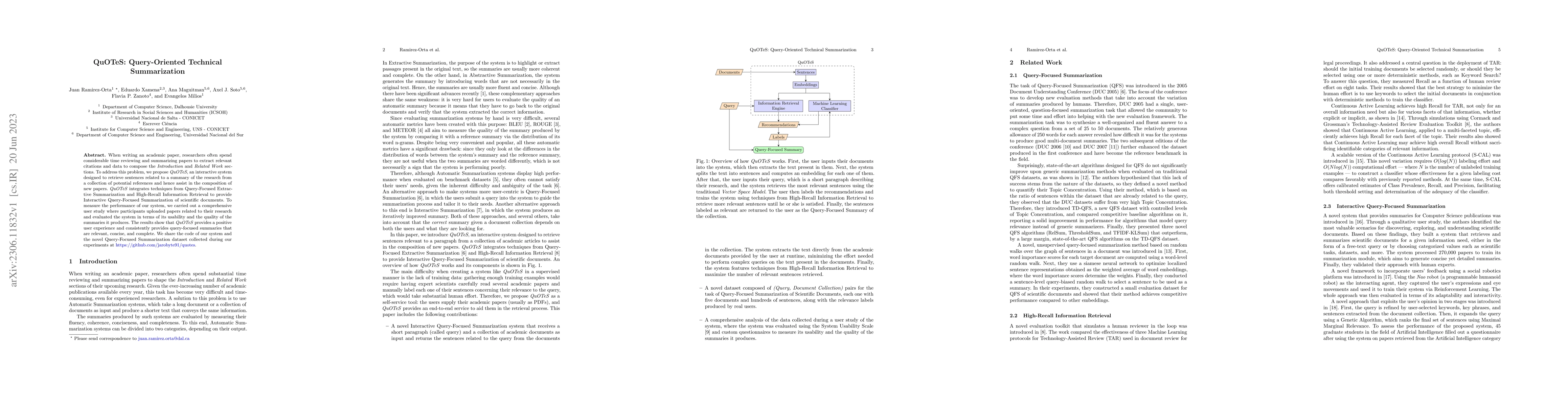 Thumbnail for QuOTeS: Query-Oriented Technical Summarization