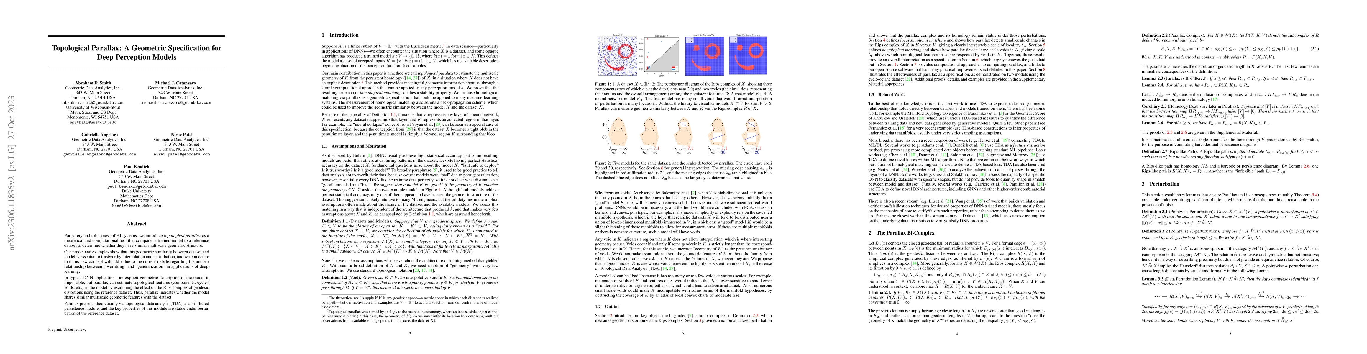 Thumbnail for Topological Parallax: A Geometric Specification for Deep Perception
  Models