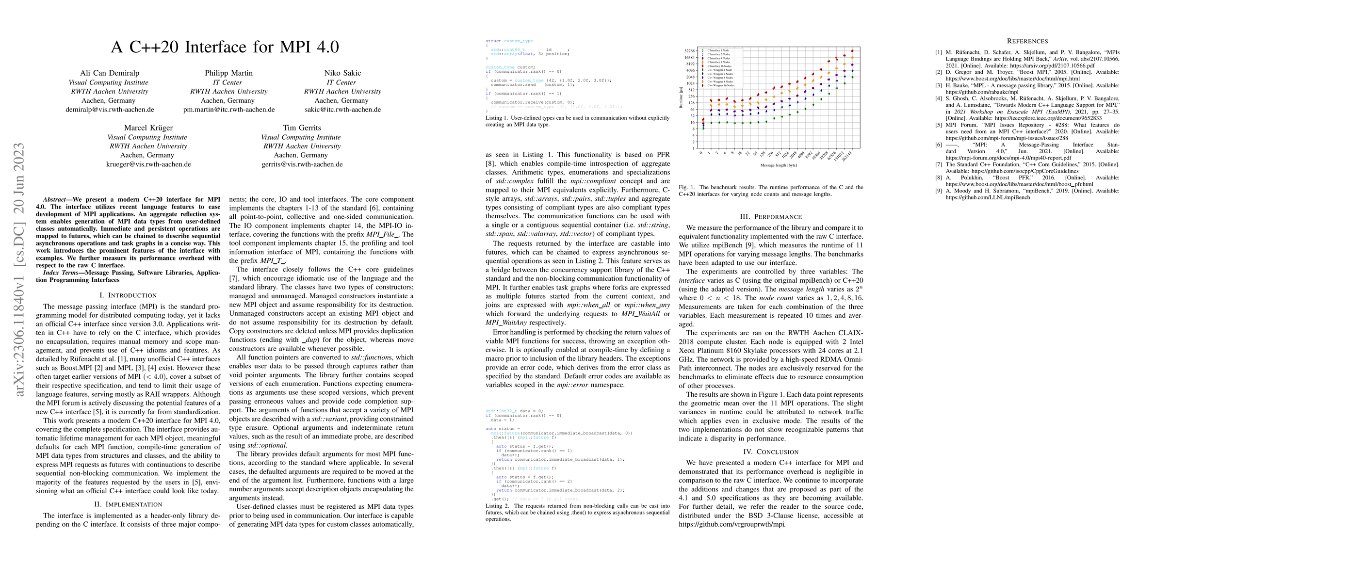 Thumbnail for A C++20 Interface for MPI 4.0