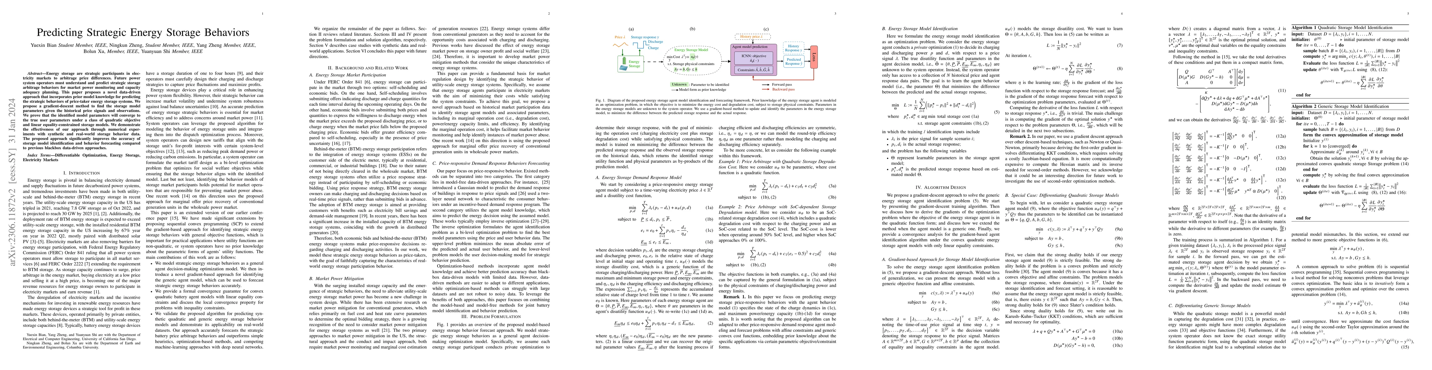 Thumbnail for Predicting Strategic Energy Storage Behaviors