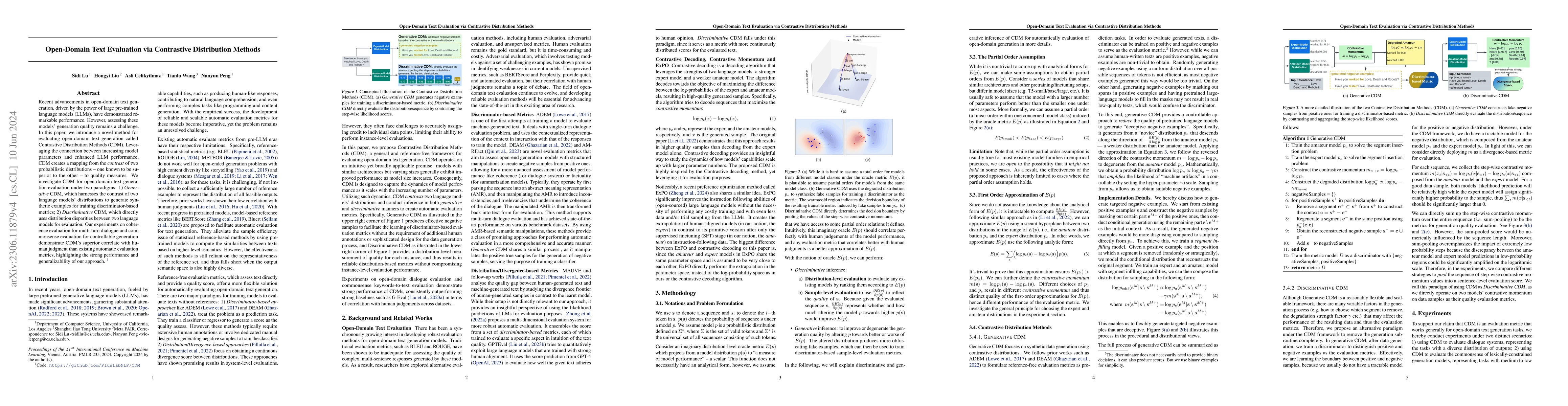 Thumbnail for Open-Domain Text Evaluation via Contrastive Distribution Methods