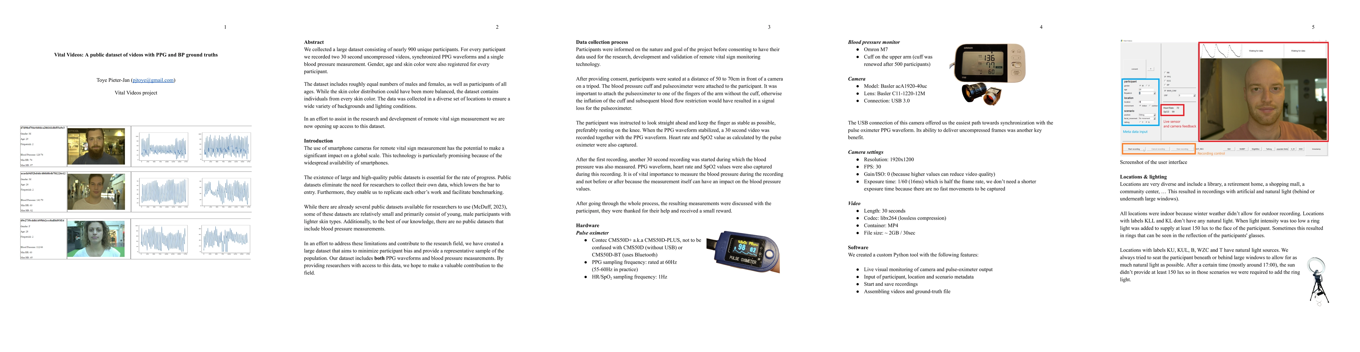 Thumbnail for Vital Videos: A dataset of face videos with PPG and blood pressure
  ground truths