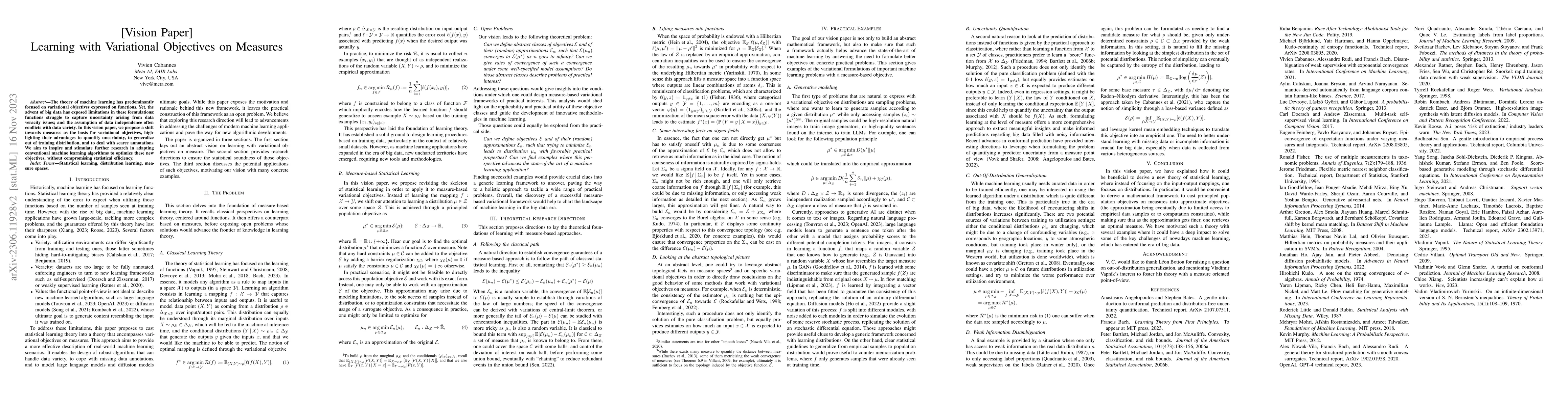 Thumbnail for Open Problem: Learning with Variational Objectives on Measures