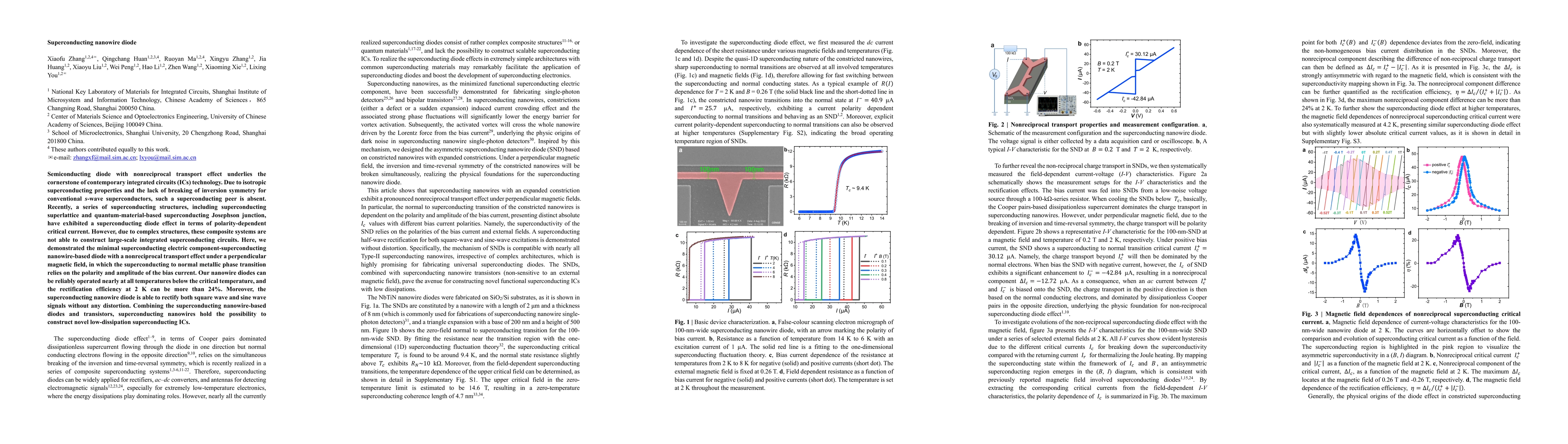 Thumbnail for Superconducting nanowire diode