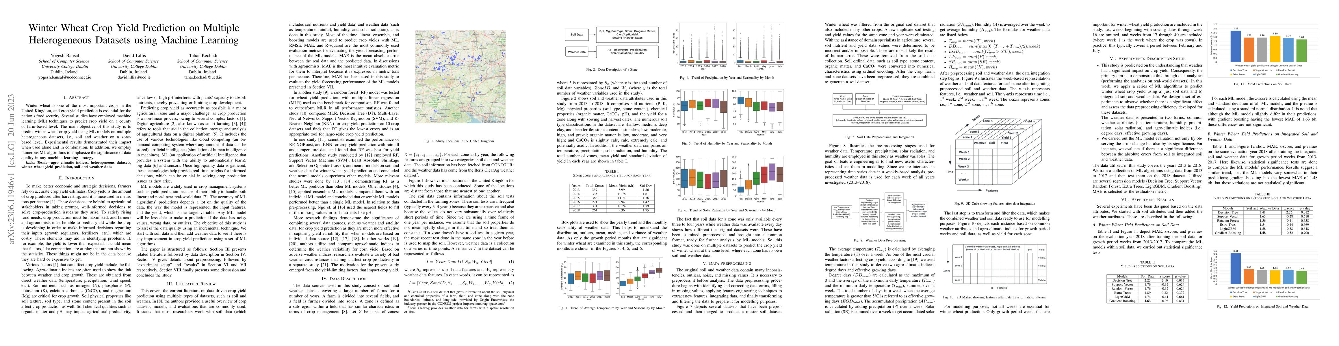Thumbnail for Winter Wheat Crop Yield Prediction on Multiple Heterogeneous Datasets
  using Machine Learning