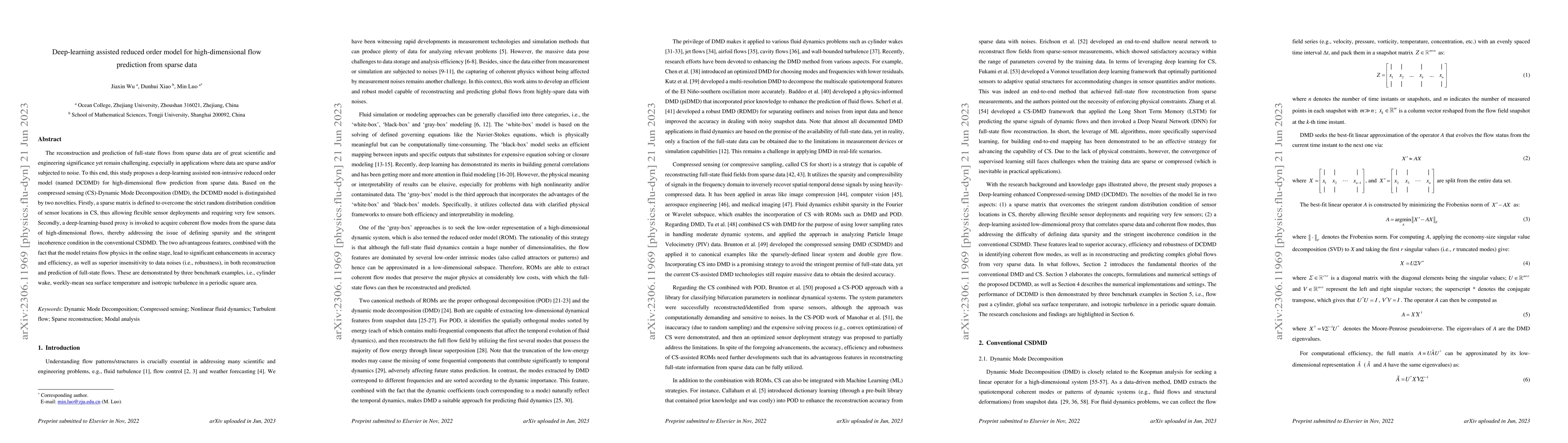 Thumbnail for Deep-learning assisted reduced order model for high-dimensional flow
  prediction from sparse data