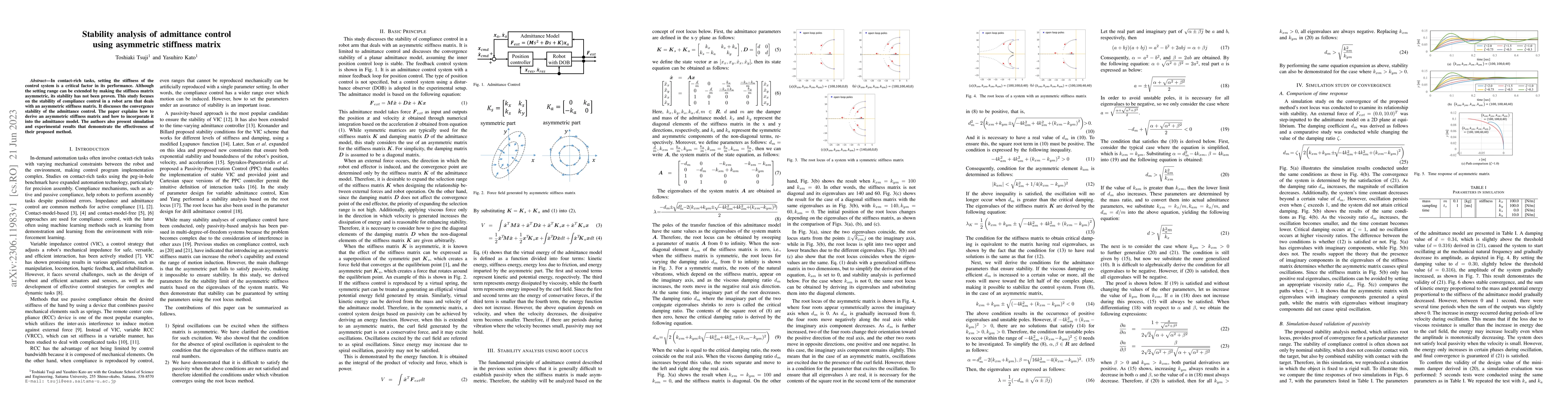 Thumbnail for Stability analysis of admittance control using asymmetric stiffness
  matrix