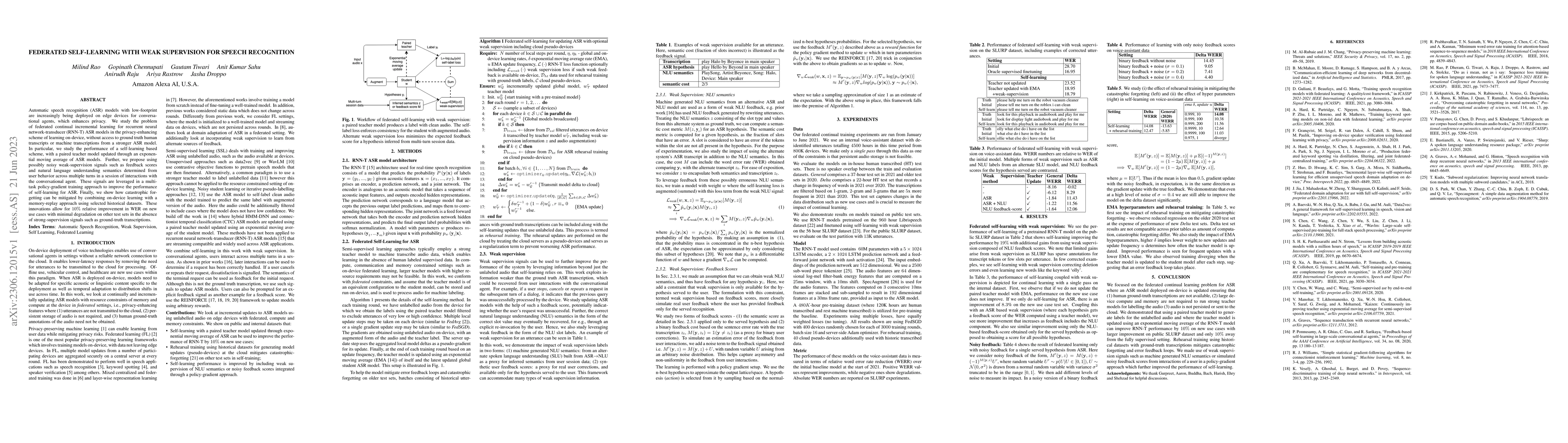 Thumbnail for Federated Self-Learning with Weak Supervision for Speech Recognition