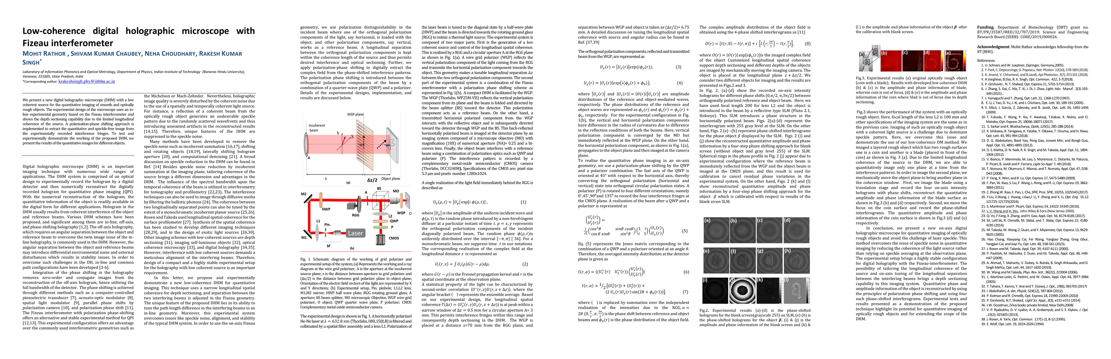 Thumbnail for Low-coherence digital holographic microscope with Fizeau interferometer