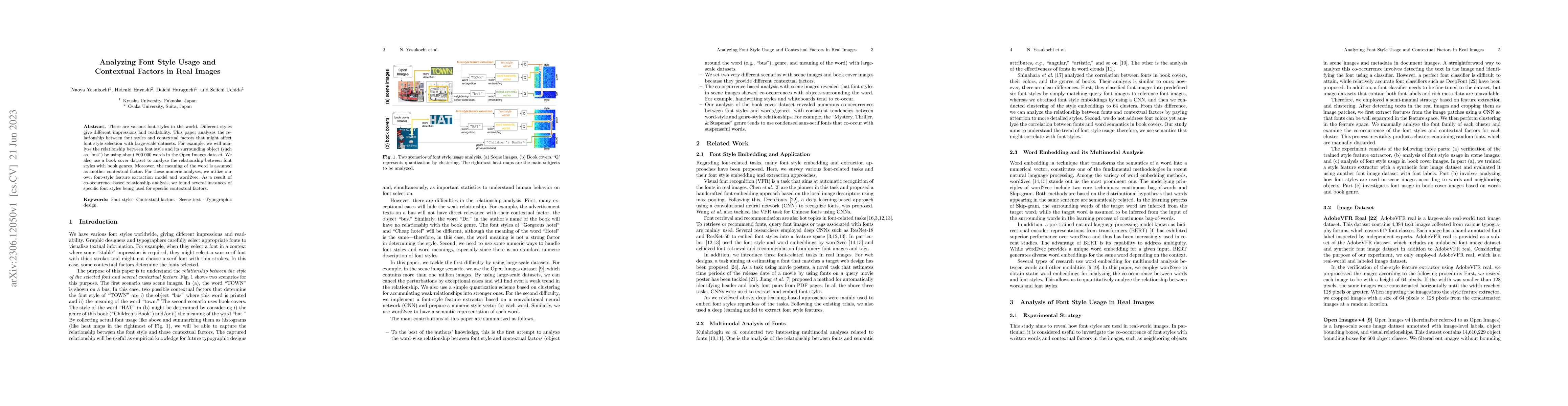 Thumbnail for Analyzing Font Style Usage and Contextual Factors in Real Images