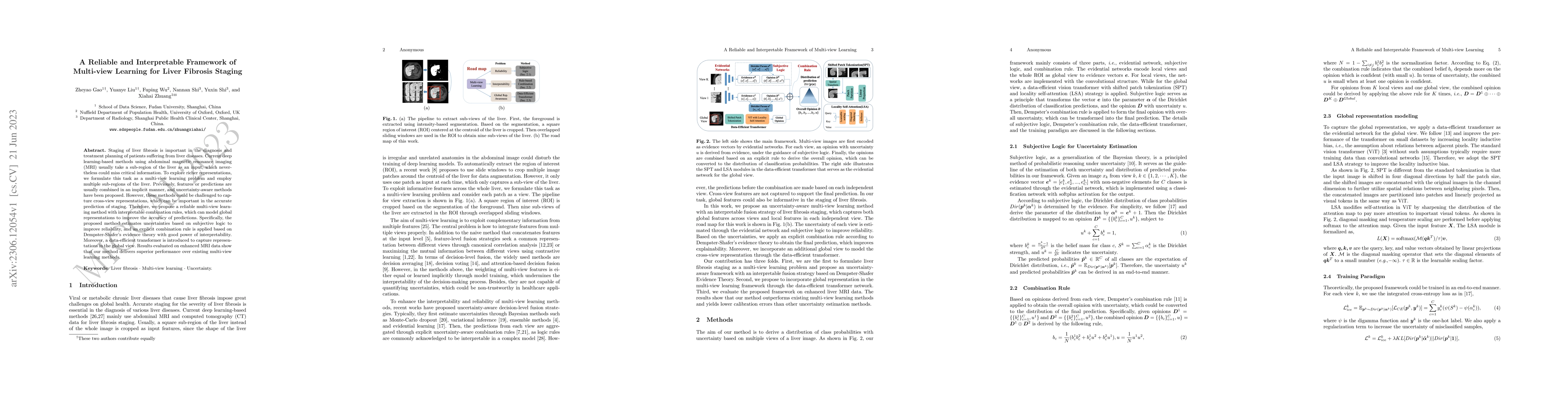 Thumbnail for A Reliable and Interpretable Framework of Multi-view Learning for Liver
  Fibrosis Staging
