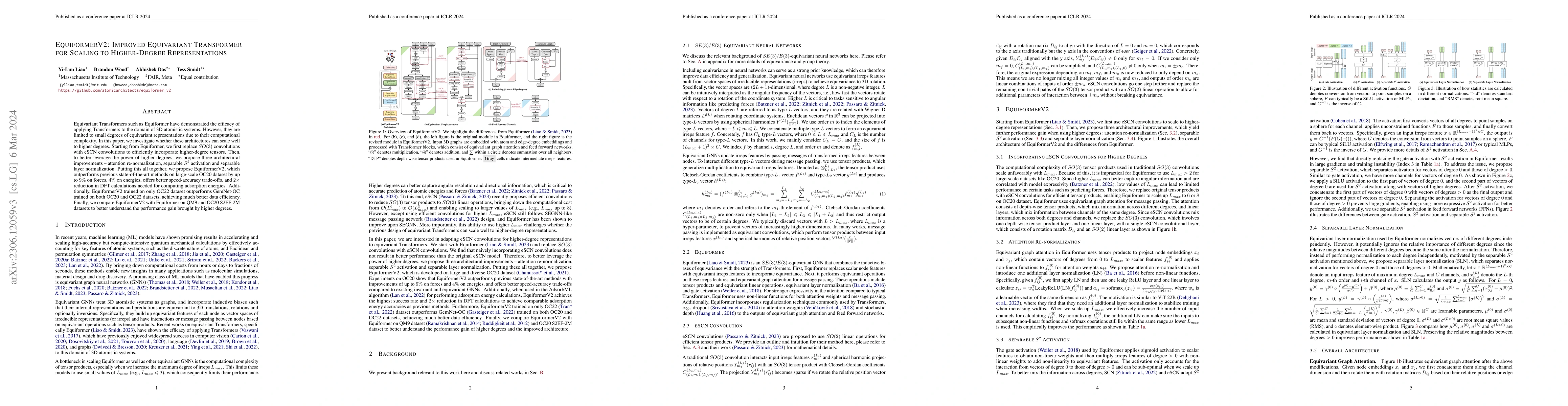 Thumbnail for EquiformerV2: Improved Equivariant Transformer for Scaling to
  Higher-Degree Representations