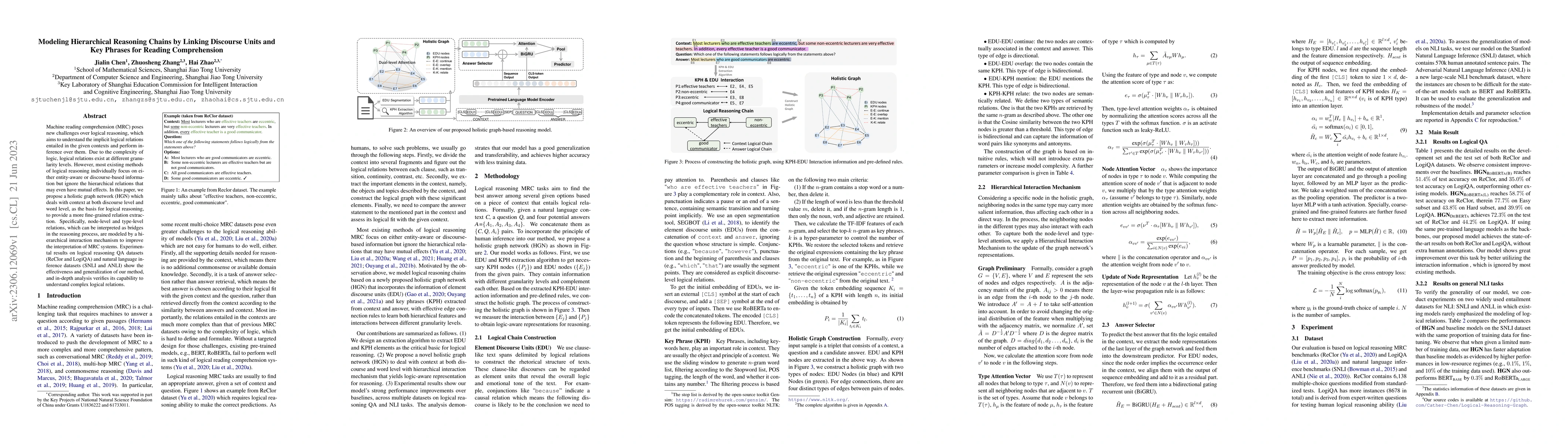 Thumbnail for Modeling Hierarchical Reasoning Chains by Linking Discourse Units and
  Key Phrases for Reading Comprehension