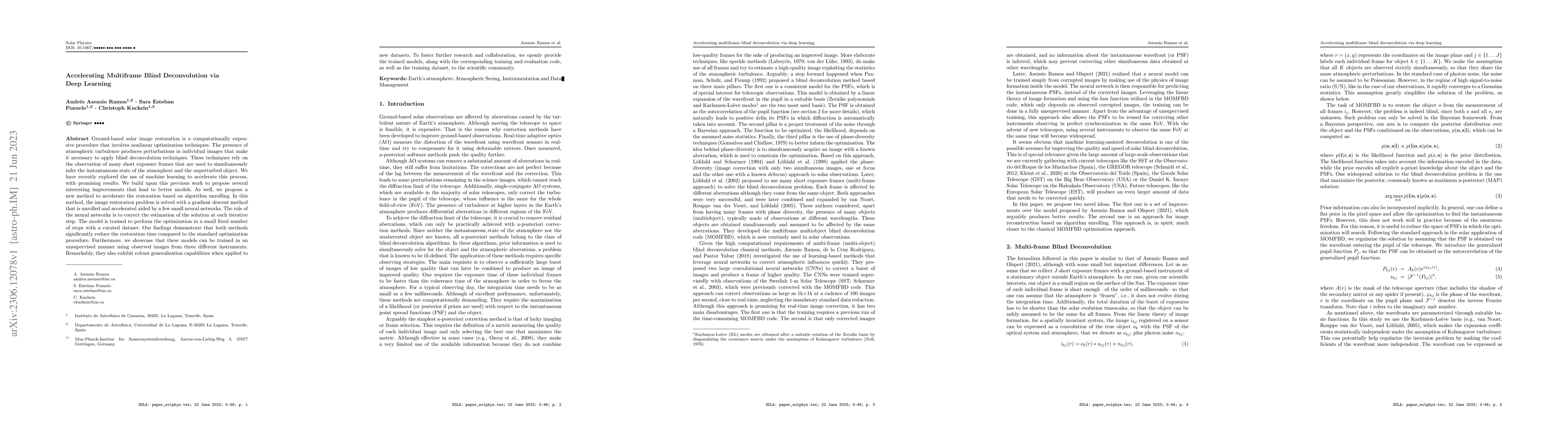 Thumbnail for Accelerating Multiframe Blind Deconvolution via Deep Learning