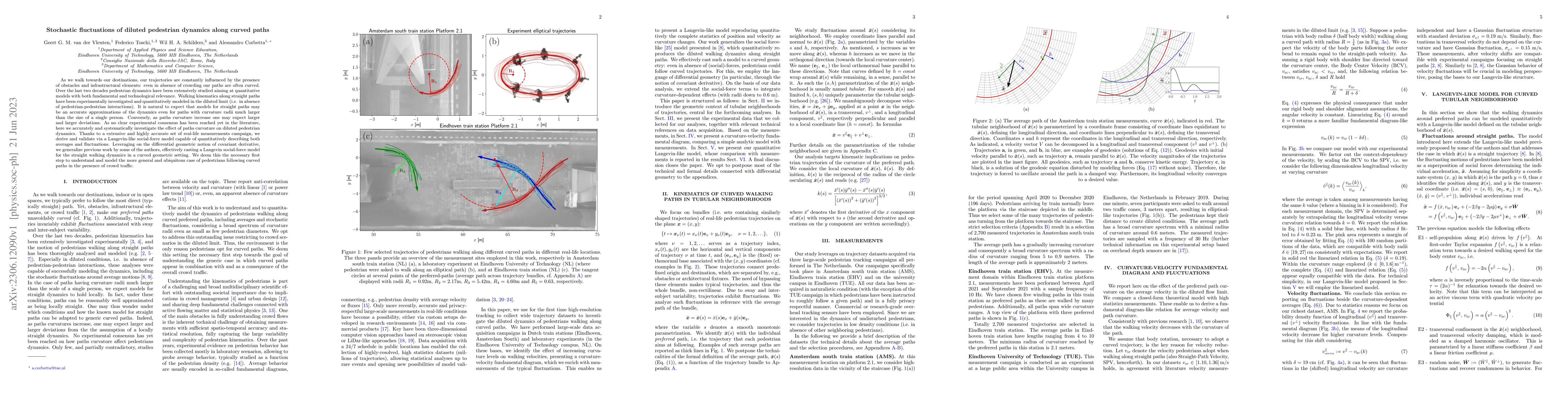 Thumbnail for Stochastic fluctuations of diluted pedestrian dynamics along curved
  paths