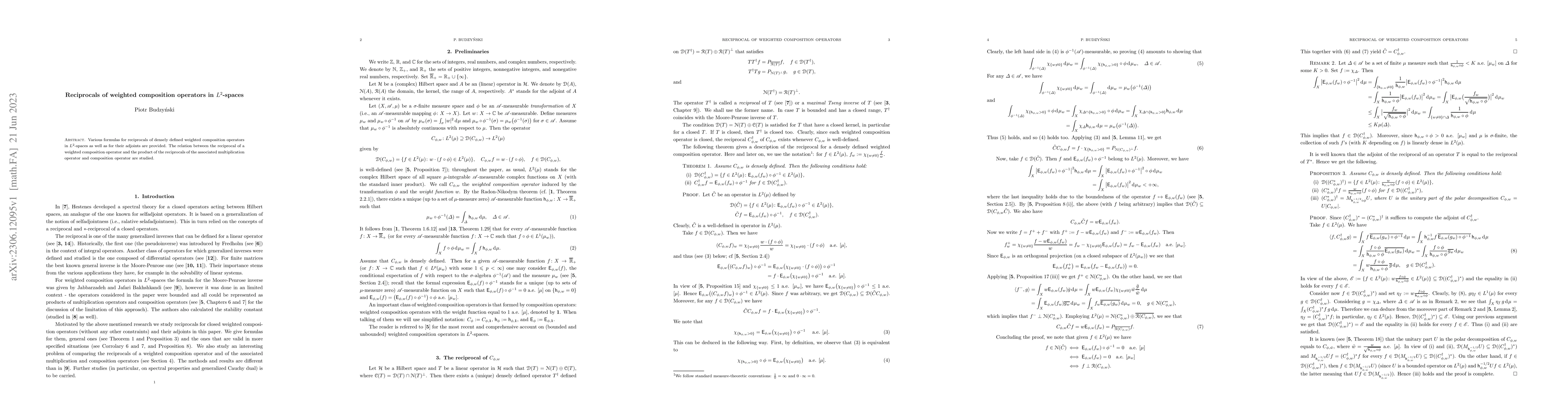 Thumbnail for Reciprocals of weighted composition operators in $L^2$-spaces
