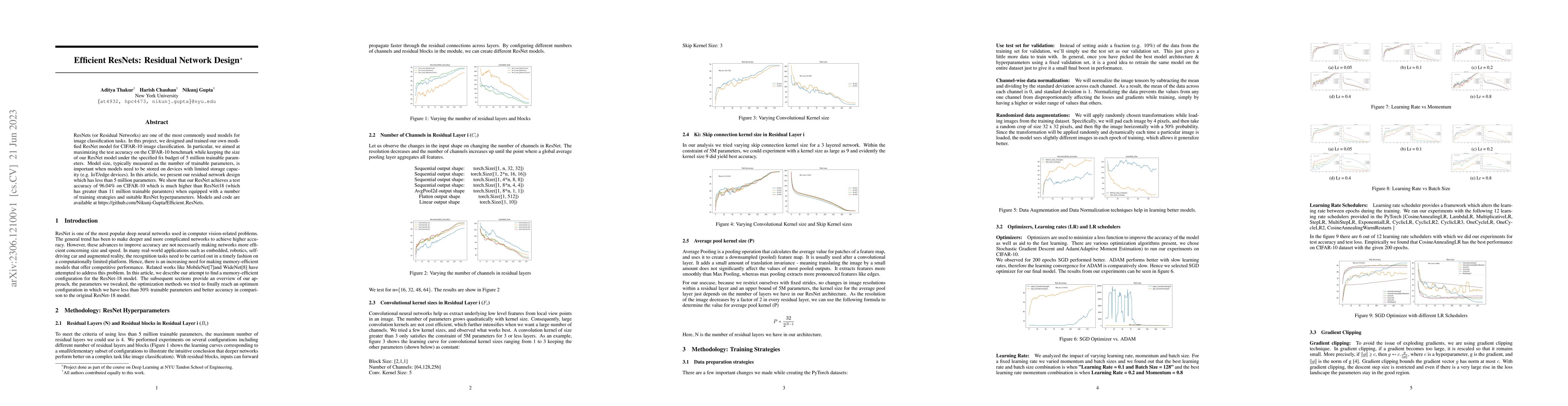 Thumbnail for Efficient ResNets: Residual Network Design