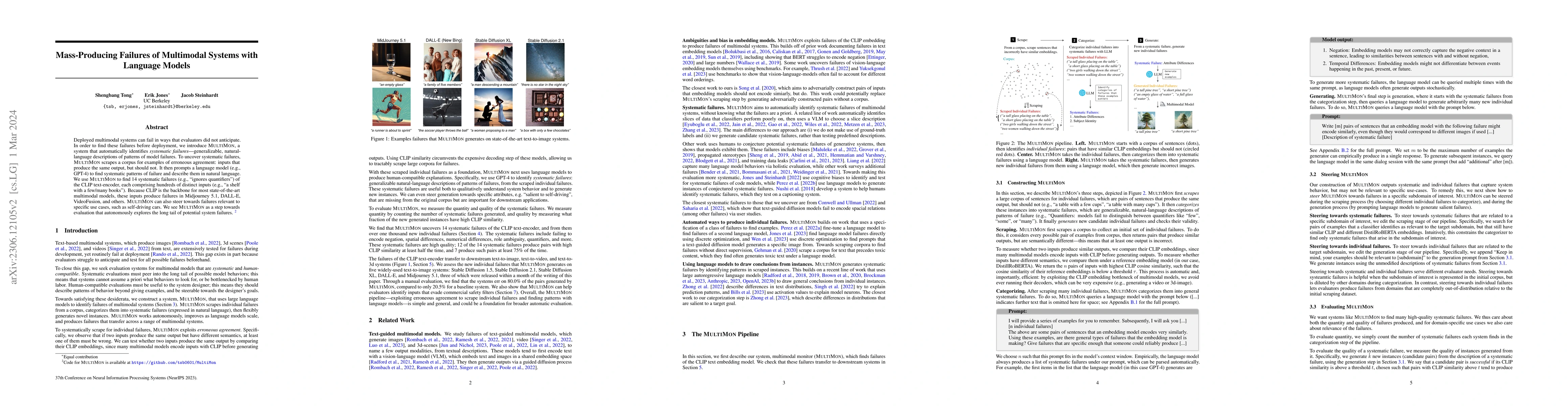 Thumbnail for Mass-Producing Failures of Multimodal Systems with Language Models