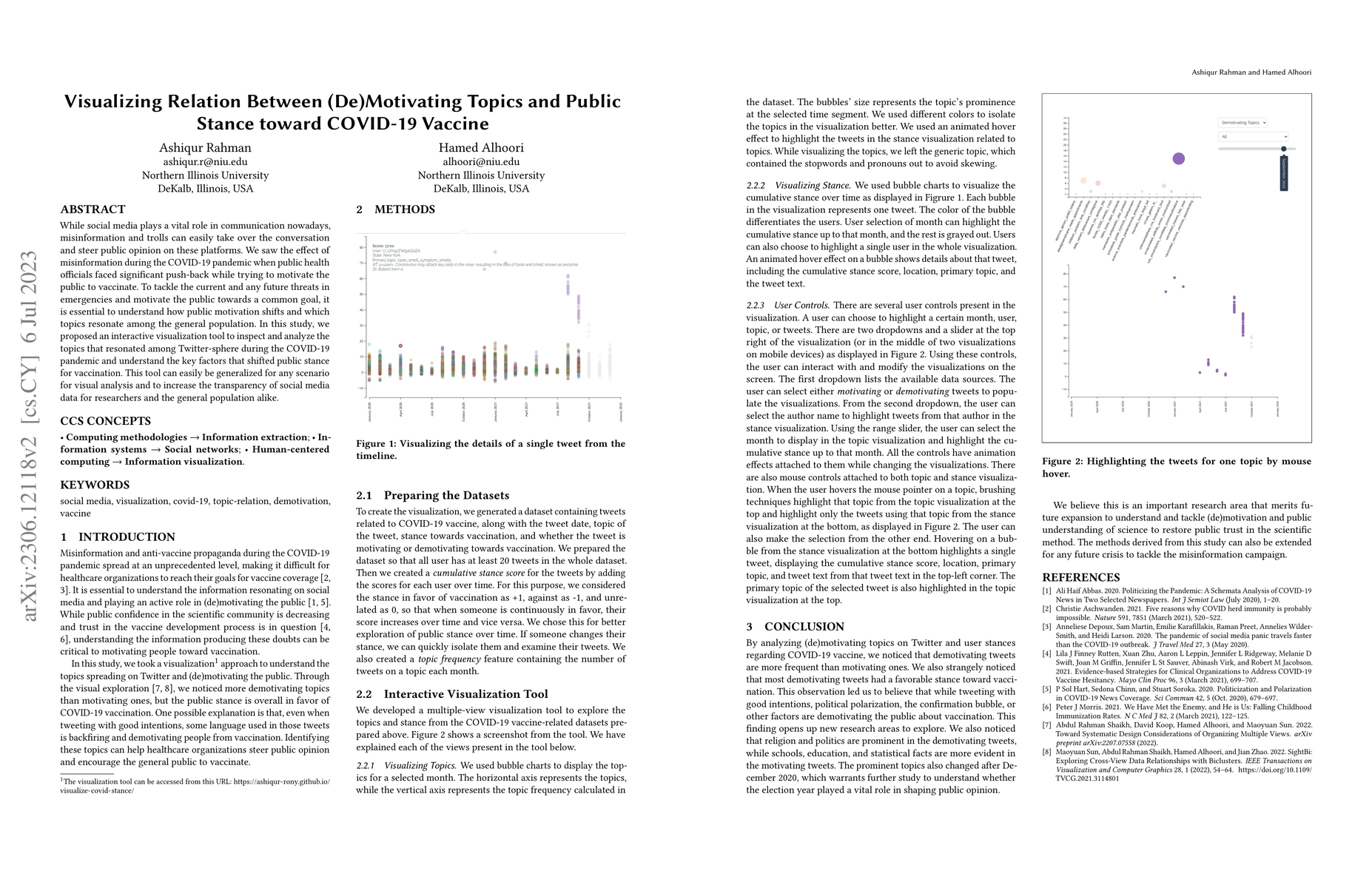 Thumbnail for Visualizing Relation Between (De)Motivating Topics and Public Stance
  toward COVID-19 Vaccine