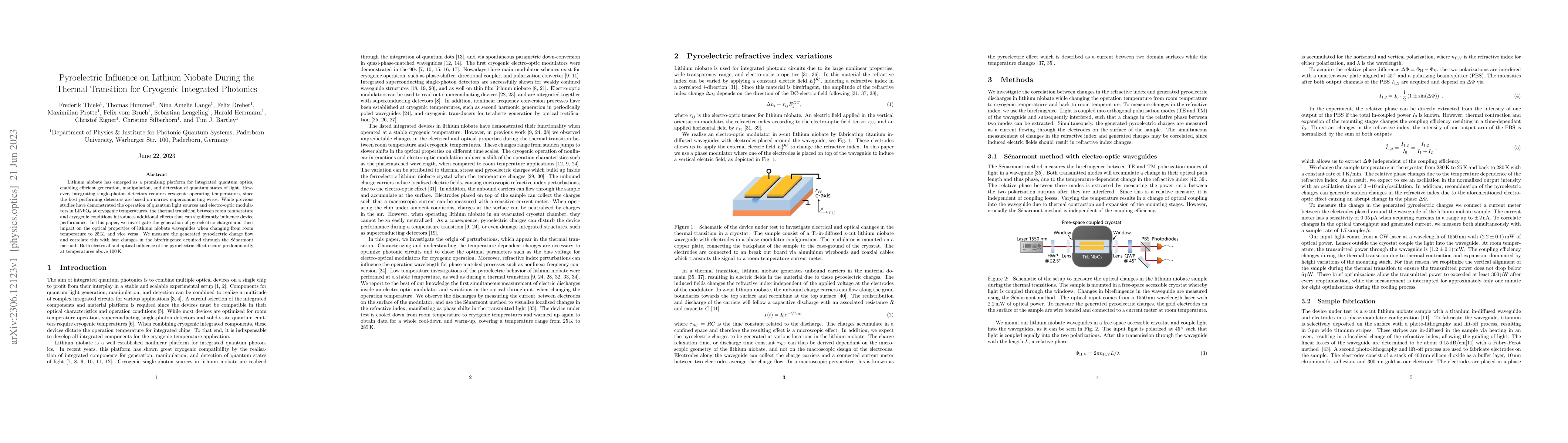 Thumbnail for Pyroelectric Influence on Lithium Niobate During the Thermal Transition
  for Cryogenic Integrated Photonics