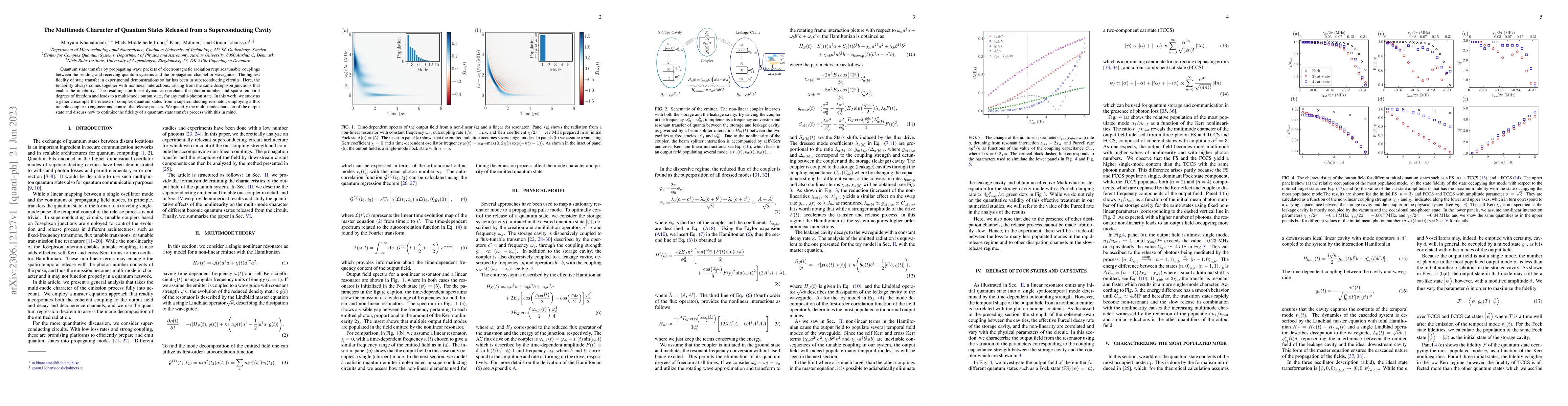 Thumbnail for The Multimode Character of Quantum States Released from a
  Superconducting Cavity
