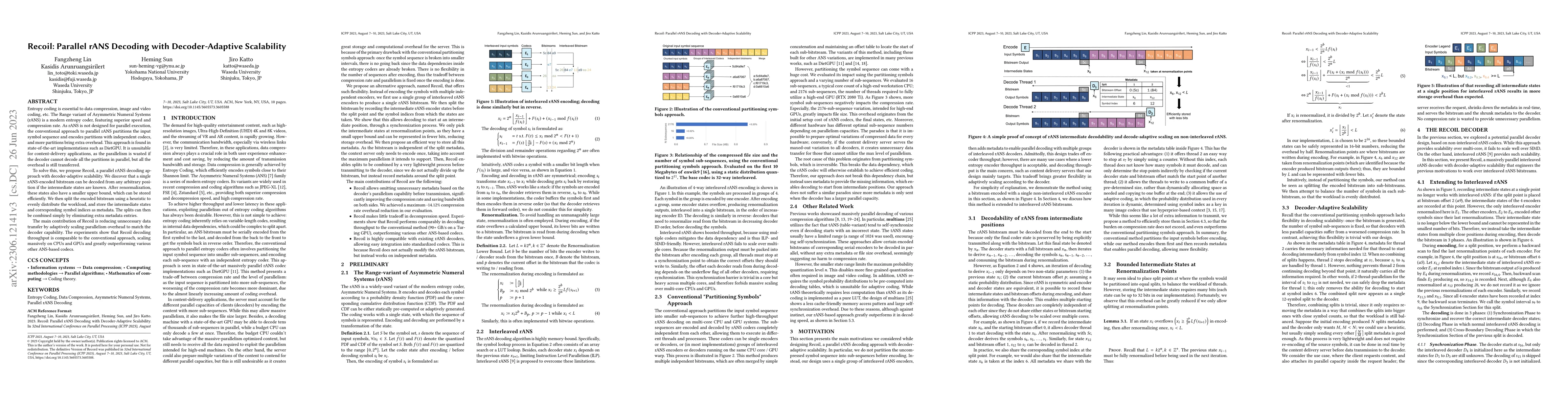 Thumbnail for Recoil: Parallel rANS Decoding with Decoder-Adaptive Scalability