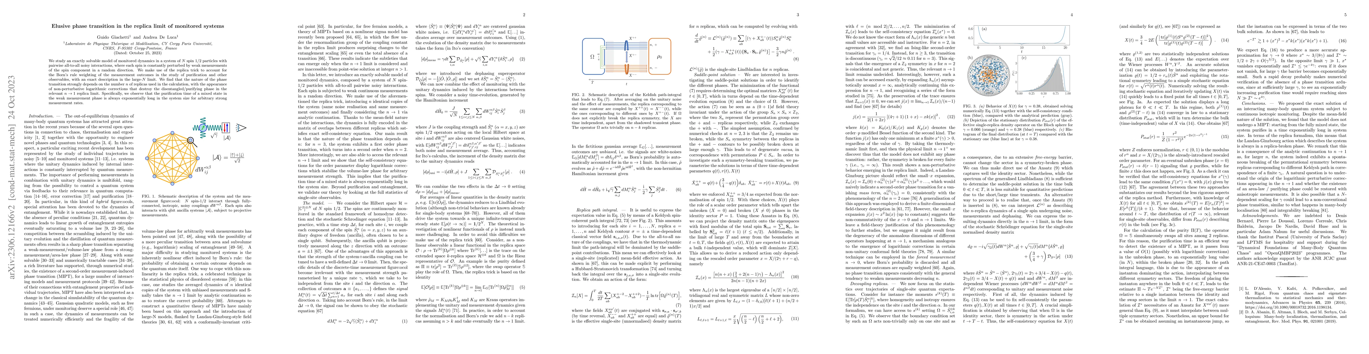 Thumbnail for Elusive phase transition in the replica limit of monitored systems