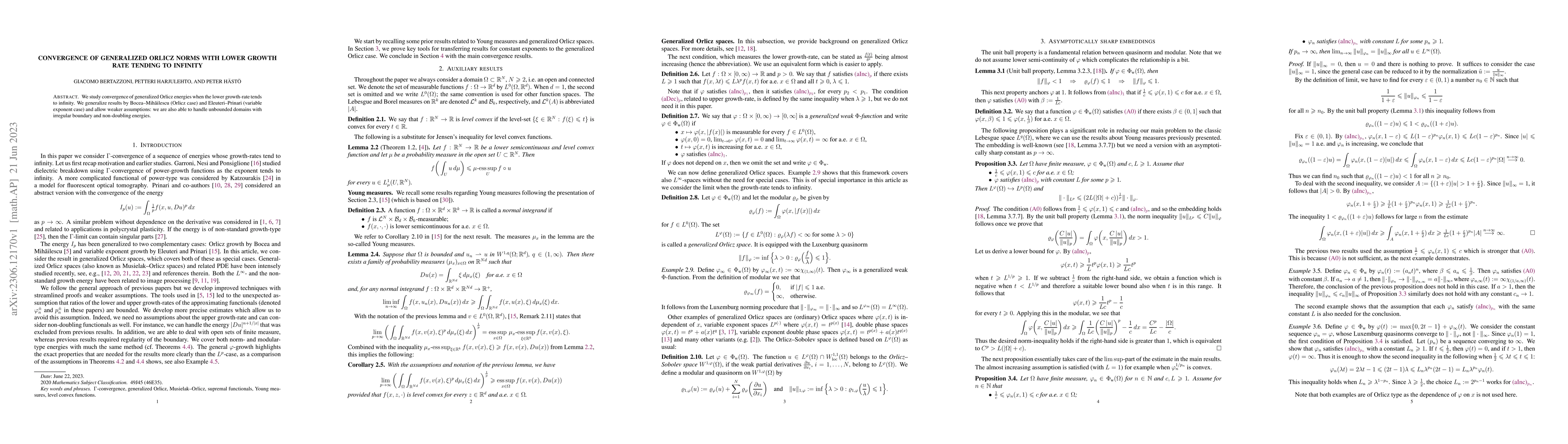 Thumbnail for Convergence of generalized Orlicz norms with lower growth rate tending
  to infinity
