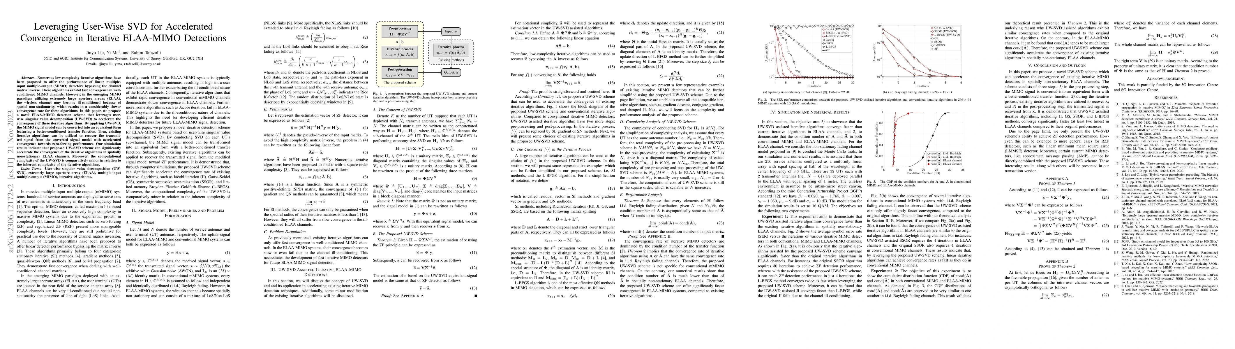 Thumbnail for Leveraging User-Wise SVD for Accelerated Convergence in Iterative
  ELAA-MIMO Detections