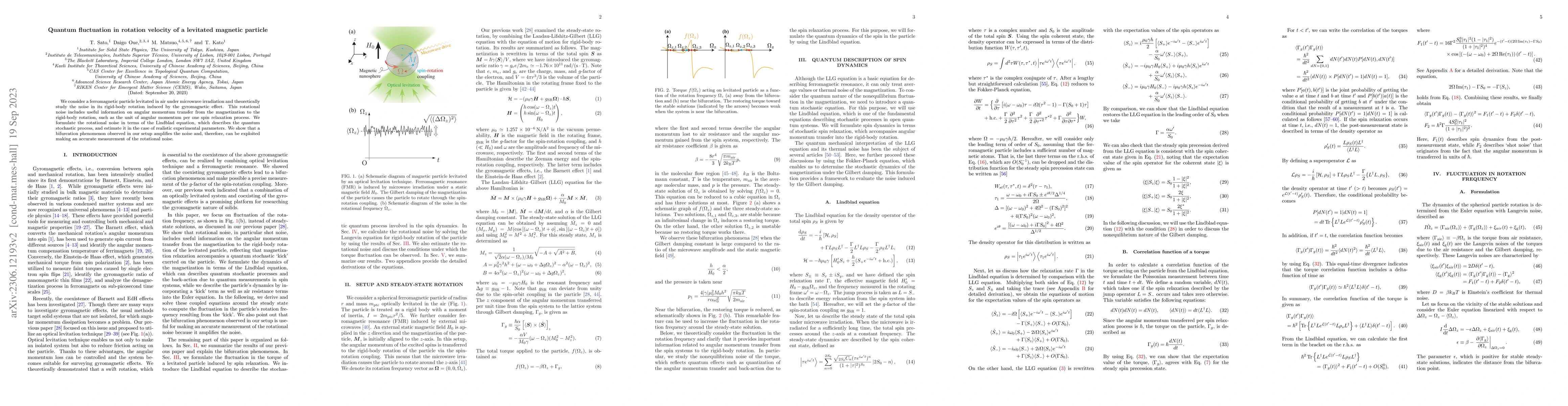 Thumbnail for Quantum fluctuation in rotation velocity of a levitated magnetic
  particle