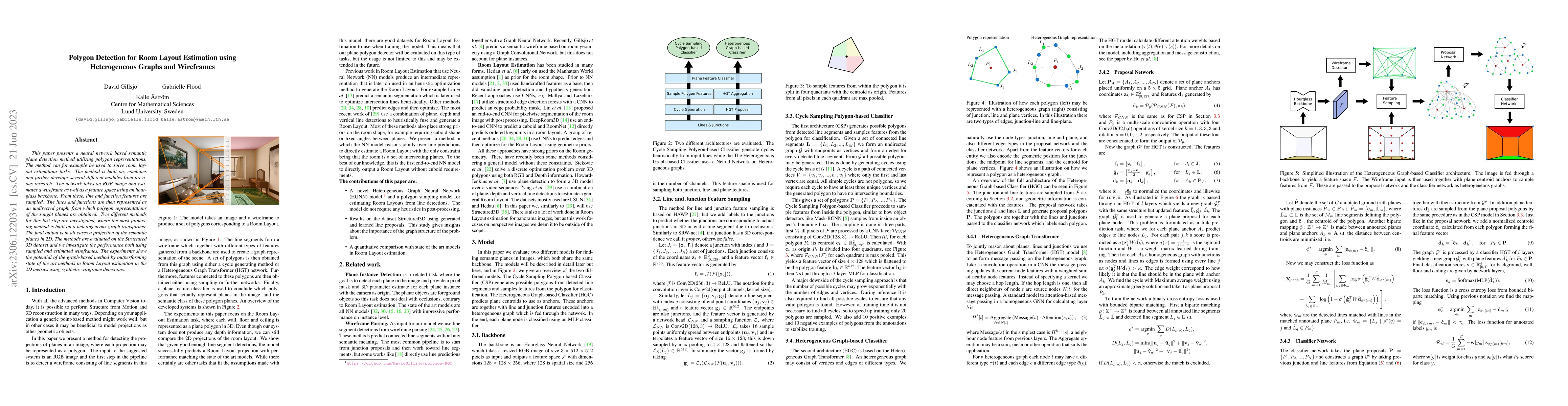 Thumbnail for Polygon Detection for Room Layout Estimation using Heterogeneous Graphs
  and Wireframes