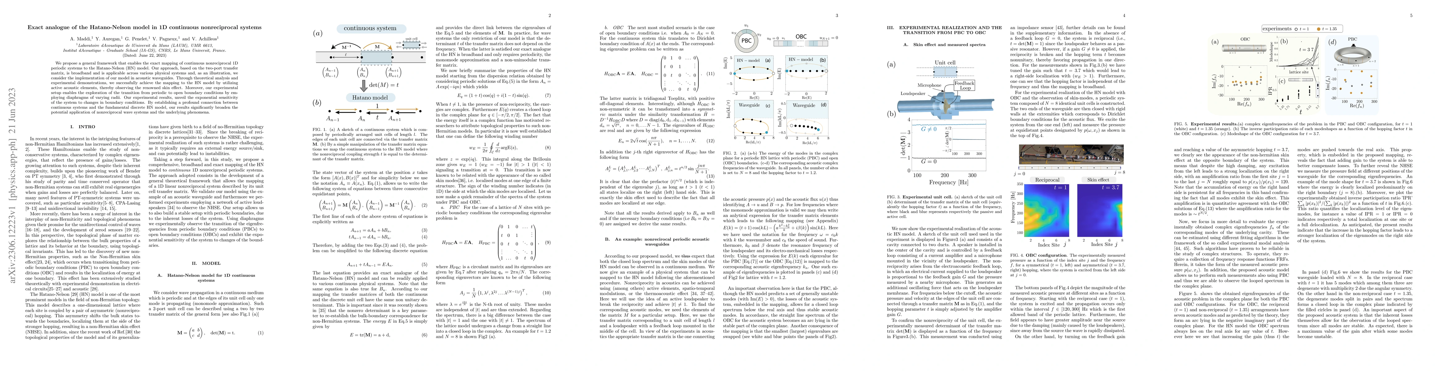 Thumbnail for Exact analogue of the Hatano-Nelson model in 1D continuous nonreciprocal
  systems