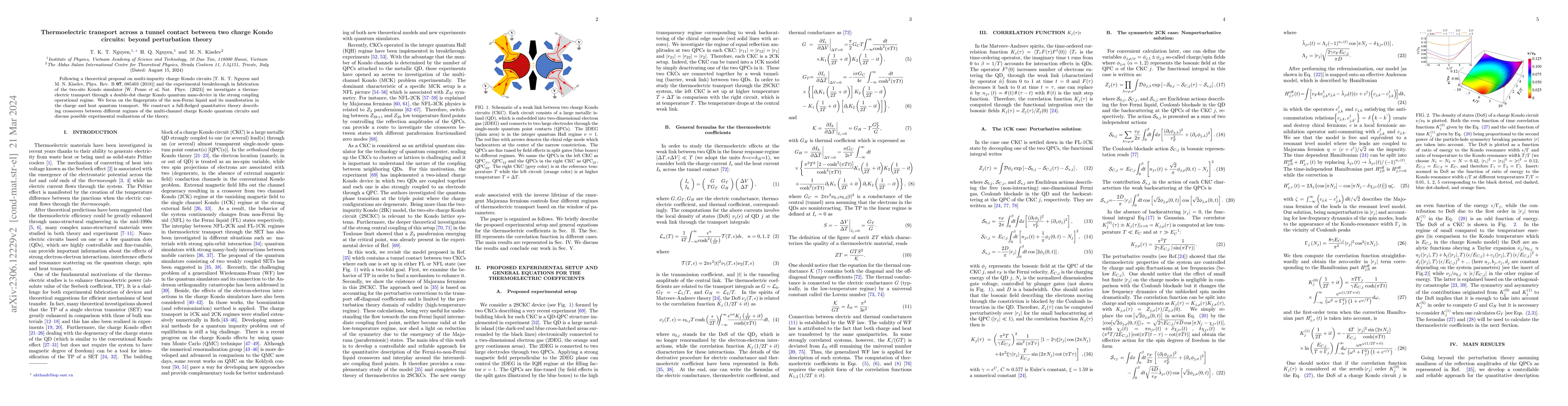 Thumbnail for Thermoelectric transport across a tunnel contact between two charge
  Kondo circuits: beyond perturbation theory
