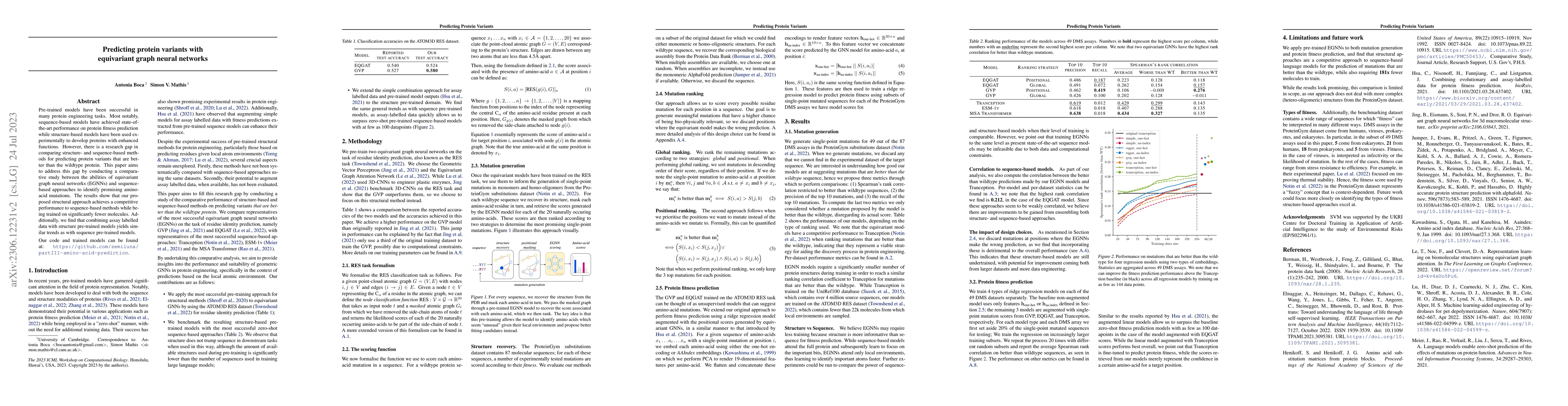 Thumbnail for Predicting protein variants with equivariant graph neural networks