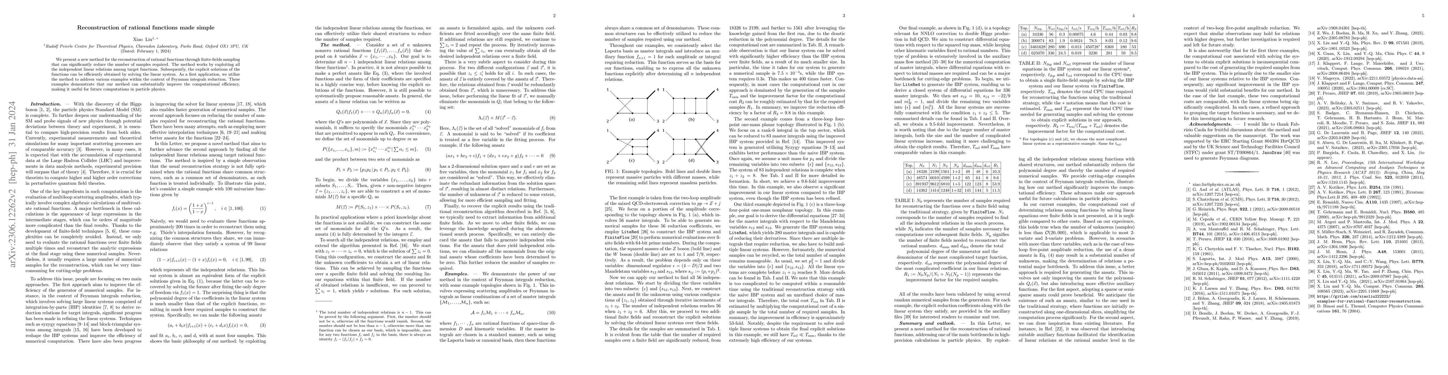 Thumbnail for Reconstruction of rational functions made simple