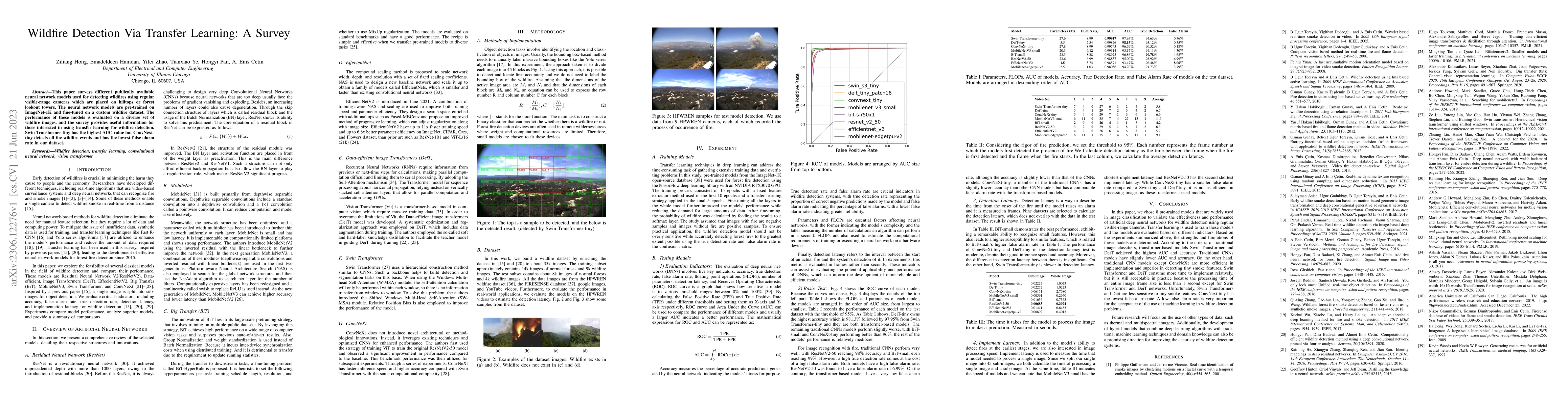 Thumbnail for Wildfire Detection Via Transfer Learning: A Survey