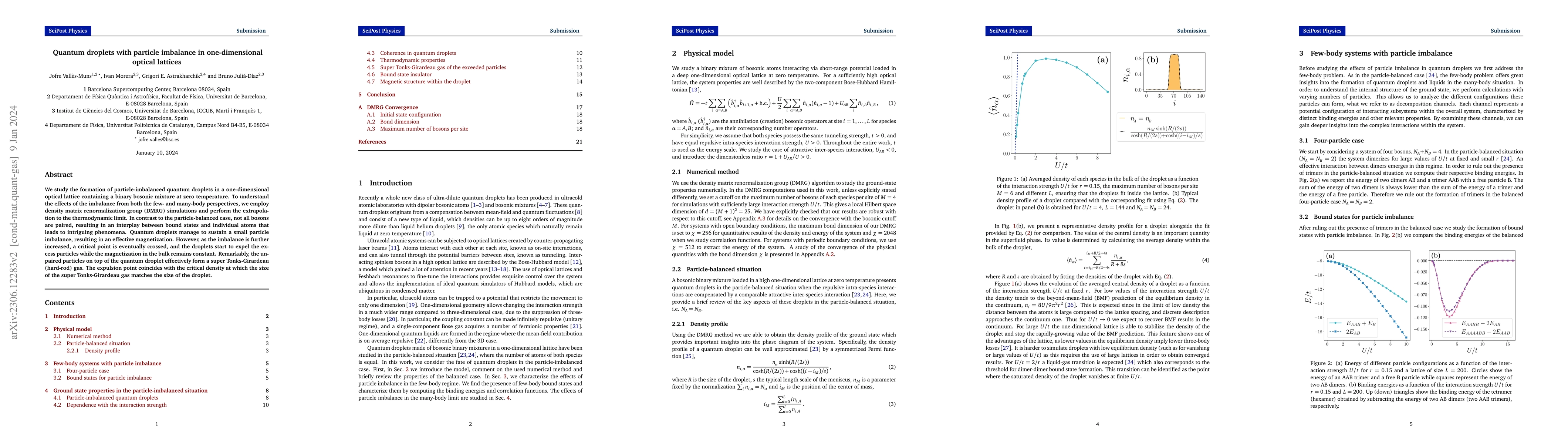 Thumbnail for Quantum droplets with particle imbalance in one-dimensional optical
  lattices