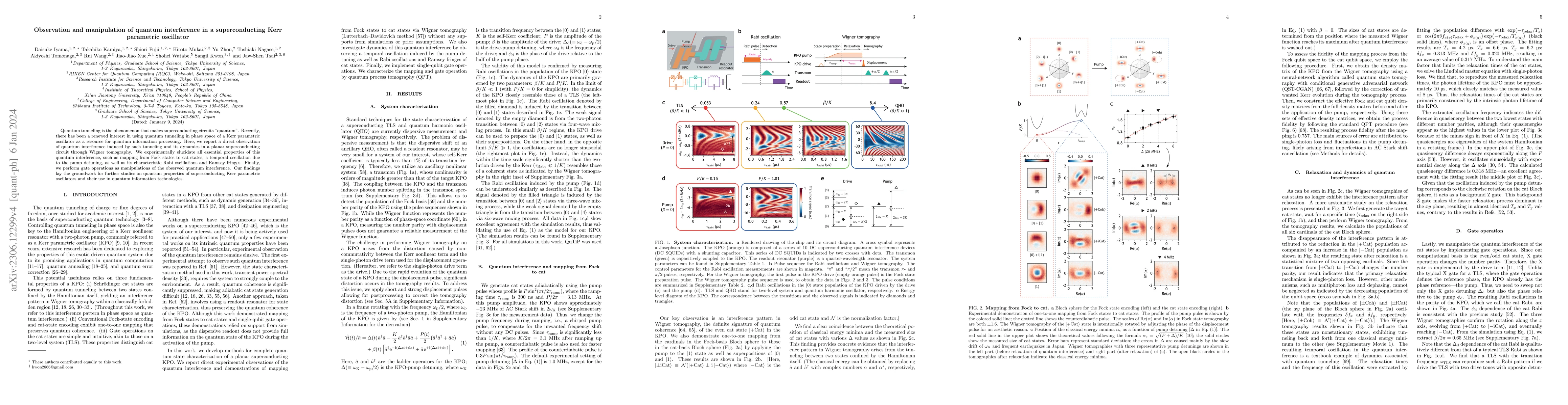 Thumbnail for Observation and manipulation of quantum interference in a
  superconducting Kerr parametric oscillator