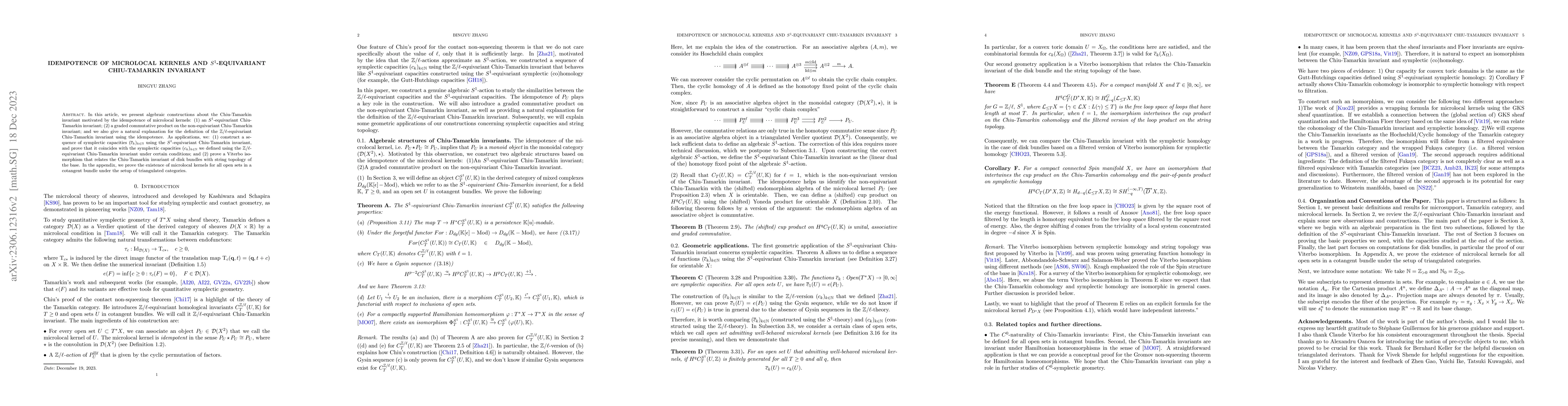 Thumbnail for Idempotence of microlocal kernels and $S^1$-equivariant Chiu-Tamarkin
  invariant