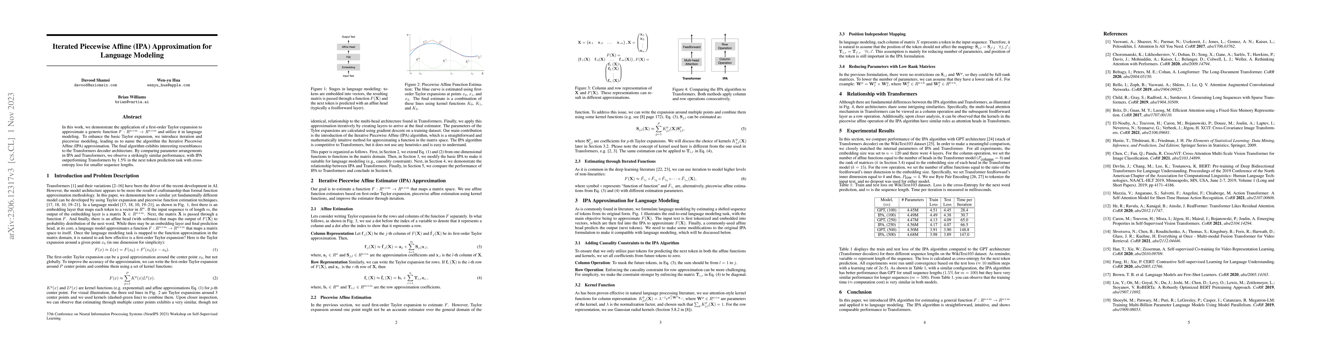 Thumbnail for Iterated Piecewise Affine (IPA) Approximation for Language Modeling
